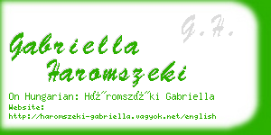 gabriella haromszeki business card